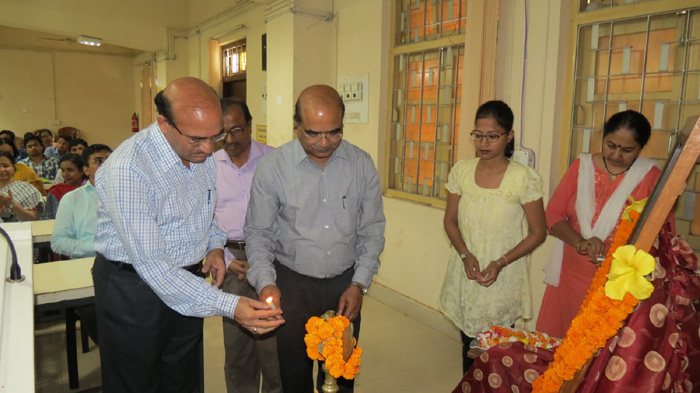 The 127th Birth Anniversary of Dr.B.R.Ambedkar celebrated by lighting the lamp by the honourable Director of NCERT, Dr. H.K.Senapati
